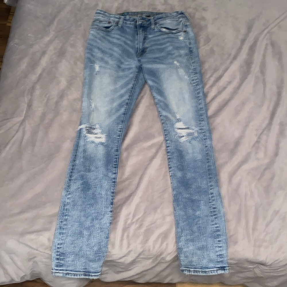 Men’s skinny fit American eagle blue jeans - Picture 4 of 4